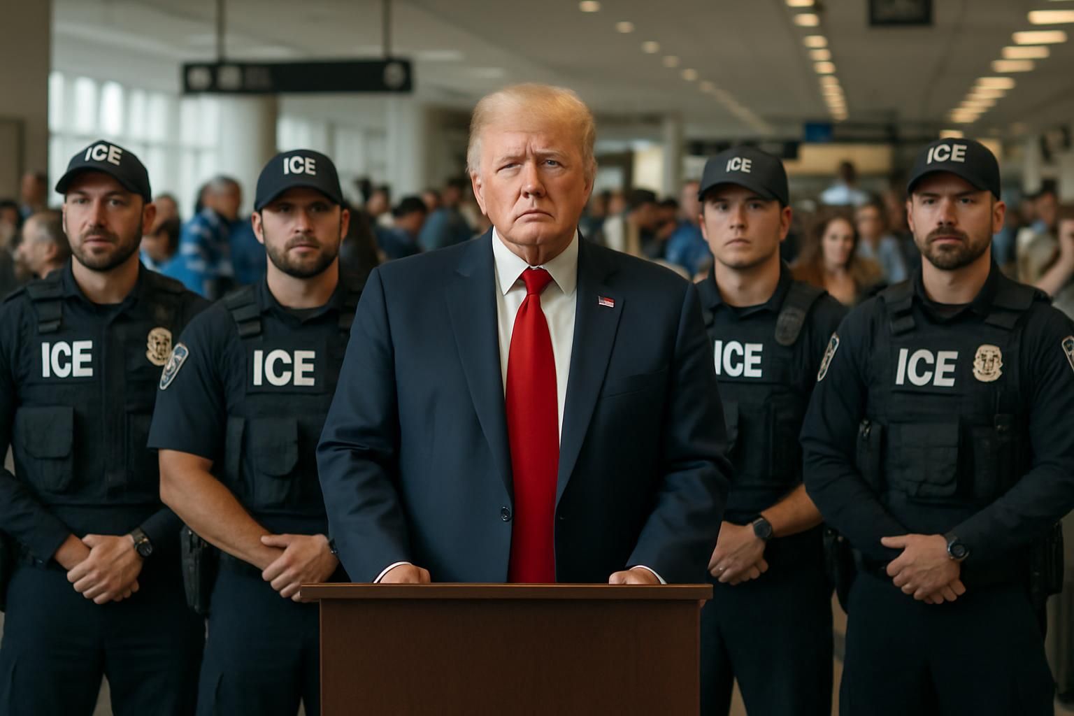 Trump annonce que les agents de l’ICE viendront renforcer la TSA dans les aéroports face à l’aggravation des retards