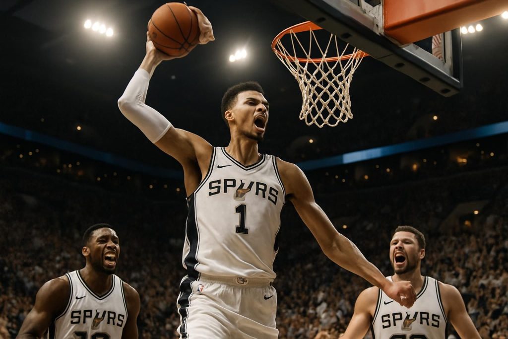 victor wembanyama brille et les spurs confirment leur suprématie à domicile lors du premier tour des playoffs, assurant une performance impressionnante.