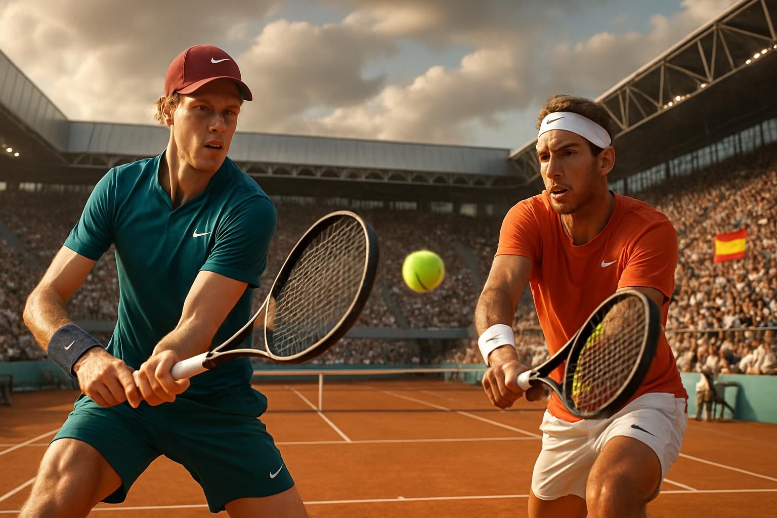 à madrid, jannik sinner domine le match face au talent prometteur rafael jodar, affirmant sa supériorité sur le court avec une performance impressionnante.