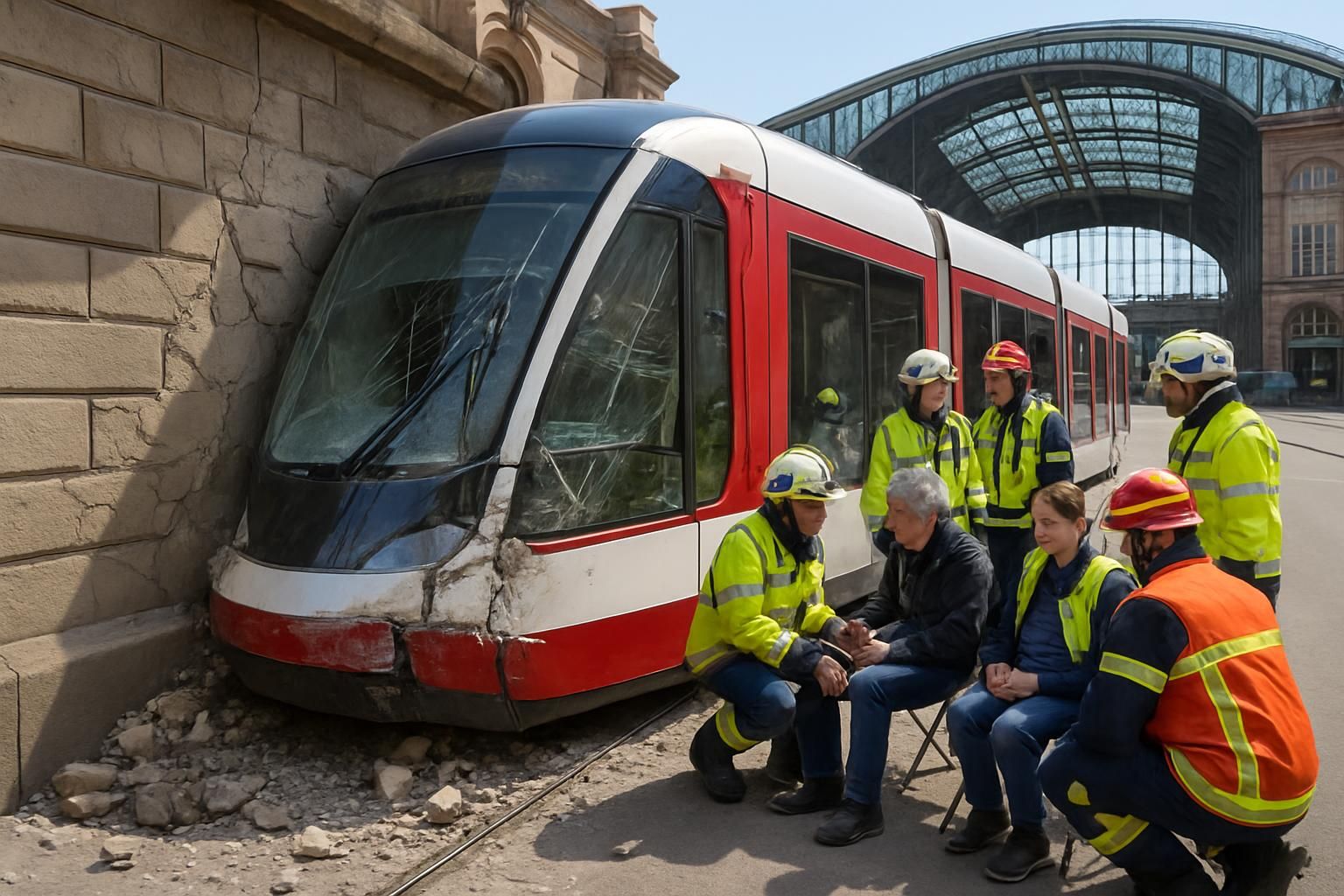 à strasbourg, un tramway a heurté un mur de la gare après un malaise, entraînant deux blessés légers. découvrez les détails de l'incident et les mesures prises.