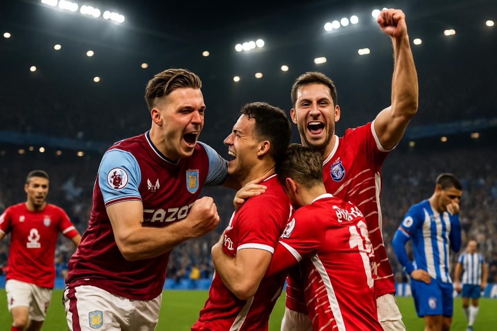 aston villa et fribourg se rapprochent des demi-finales de la ligue europa grâce à leurs performances solides, tandis que porto connaît un coup d'arrêt face à nottingham forest.
