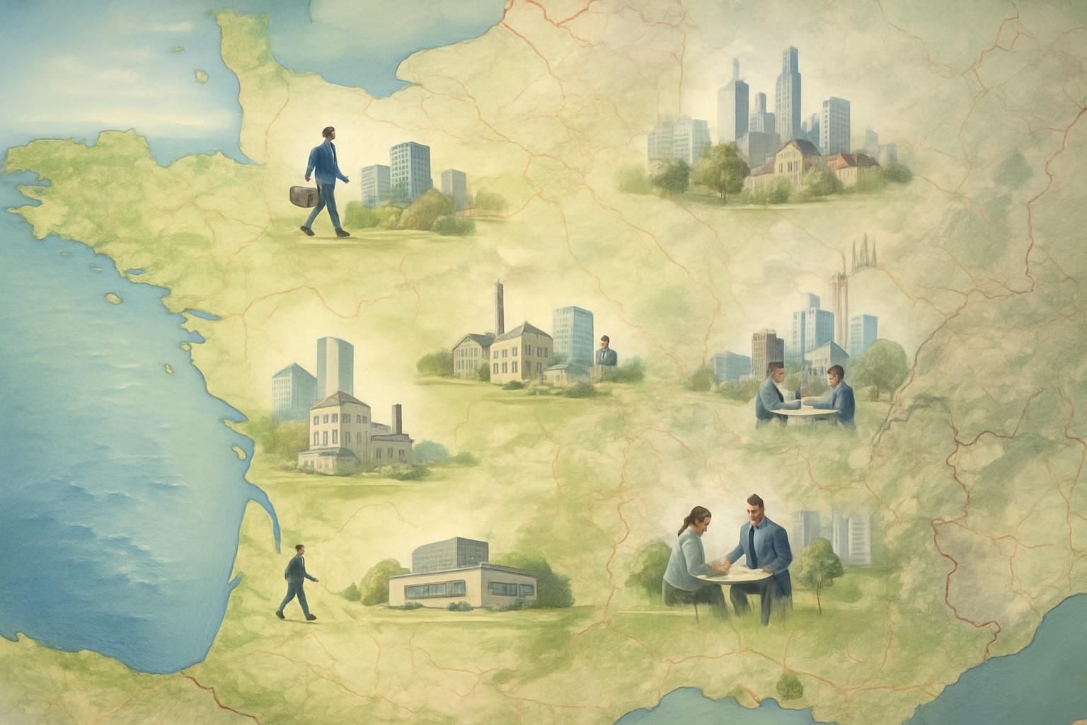 découvrez la carte des territoires de l’ouest et d'ailleurs en france qui réussissent à contrer la hausse du chômage grâce à des stratégies économiques innovantes.