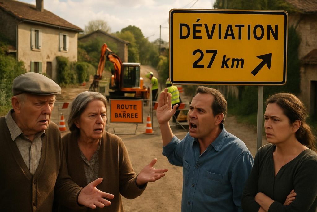 un chantier impose un détour de 27 km pendant six mois, provoquant la colère et la frustration d'un village entier face à cette situation jugée chaotique.
