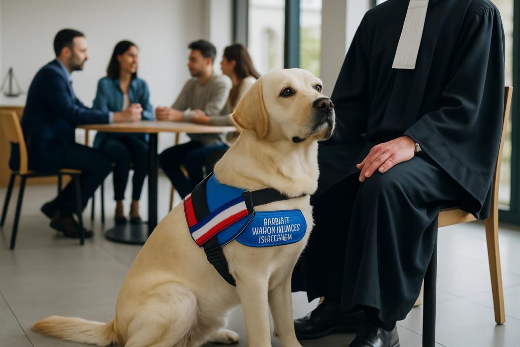 france victimes 56 s'engage dans des actions concrètes en faveur du chien d’assistance judiciaire et de la justice restaurative, apportant soutien et innovation aux victimes.