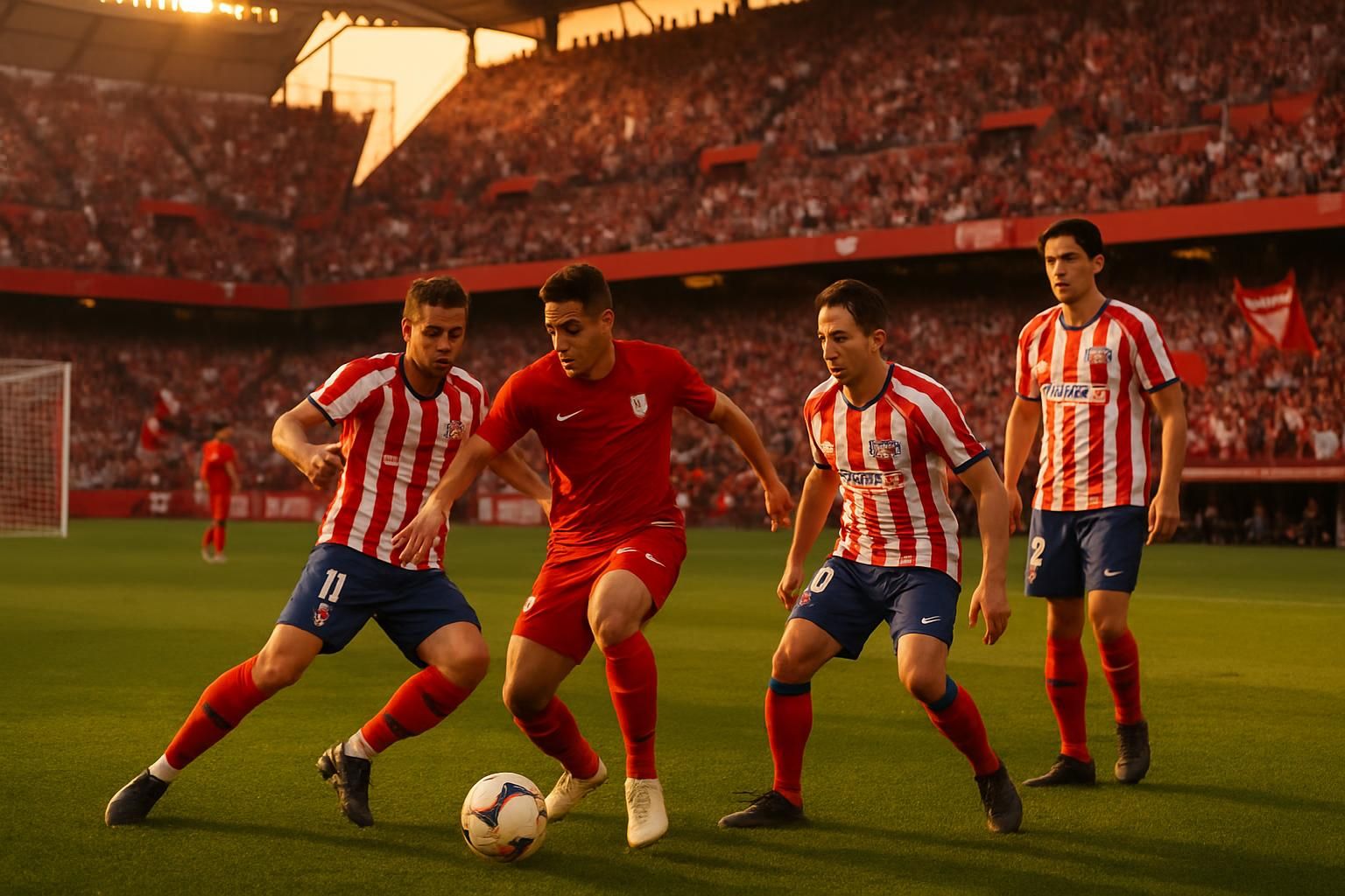 entre les deux manches des quarts de finale de ligue des champions contre le barça, l'atlético de madrid s'incline en liga sur la pelouse du séville fc.