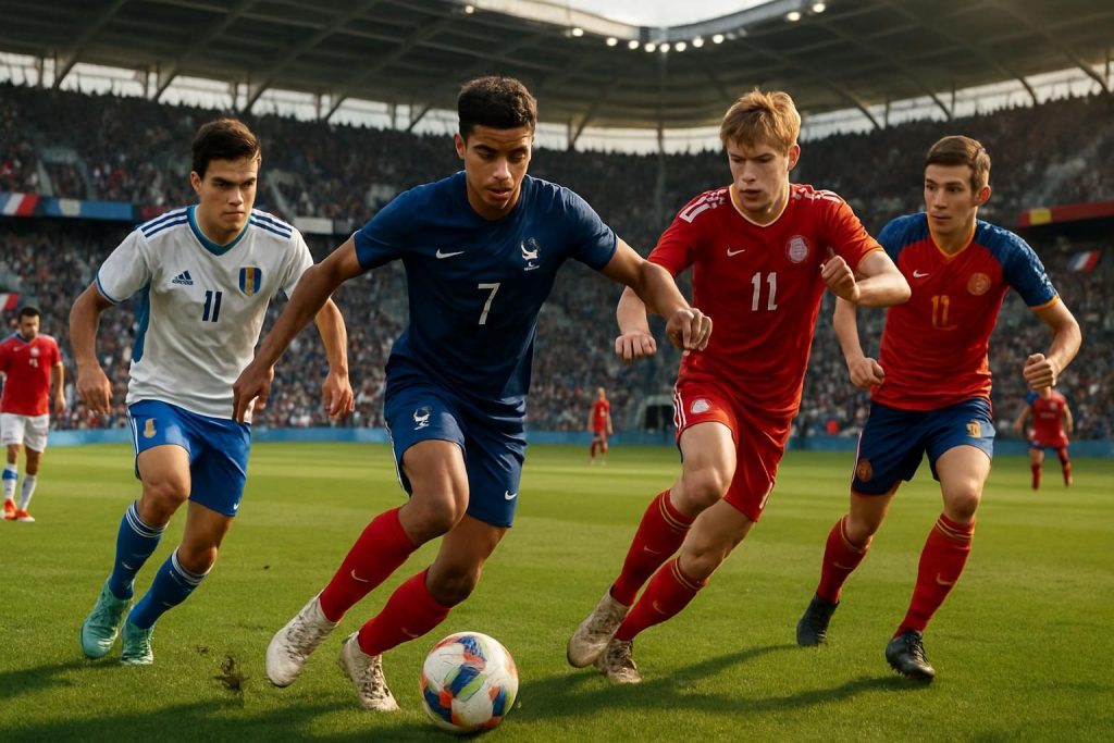 suivez l'équipe de france u17 dans son parcours à l'euro face à l'italie, au danemark et au monténégro, un défi passionnant pour conquérir le titre continental.
