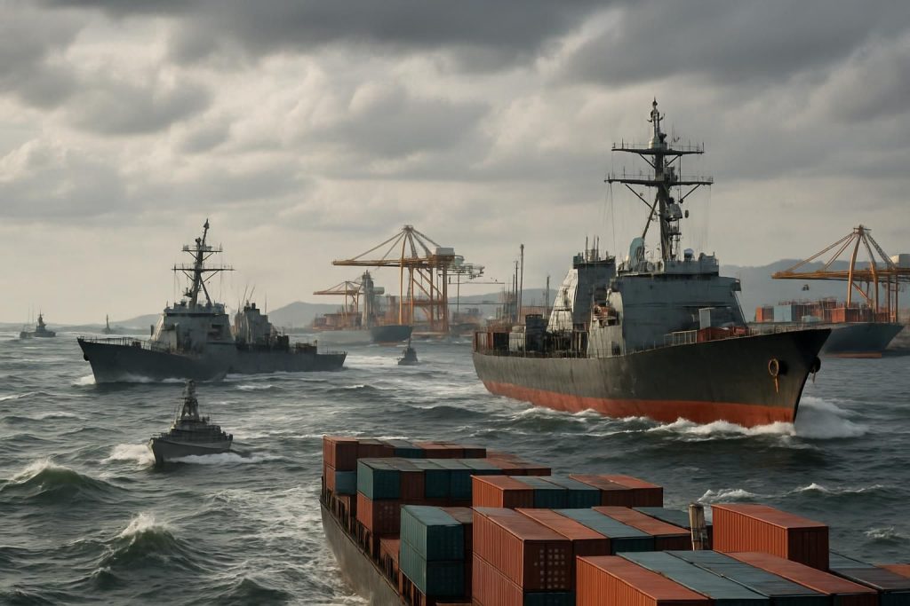 analyse des tensions dans le détroit d'ormuz et leurs impacts potentiels sur les opportunités économiques et stratégiques des ports yéménites dans le contexte géopolitique actuel.