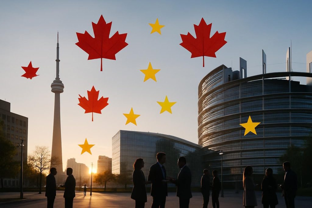 analyse des enjeux géopolitiques et des perspectives concernant une possible adhésion du canada à l'union européenne, et les évolutions récentes de cette idée.