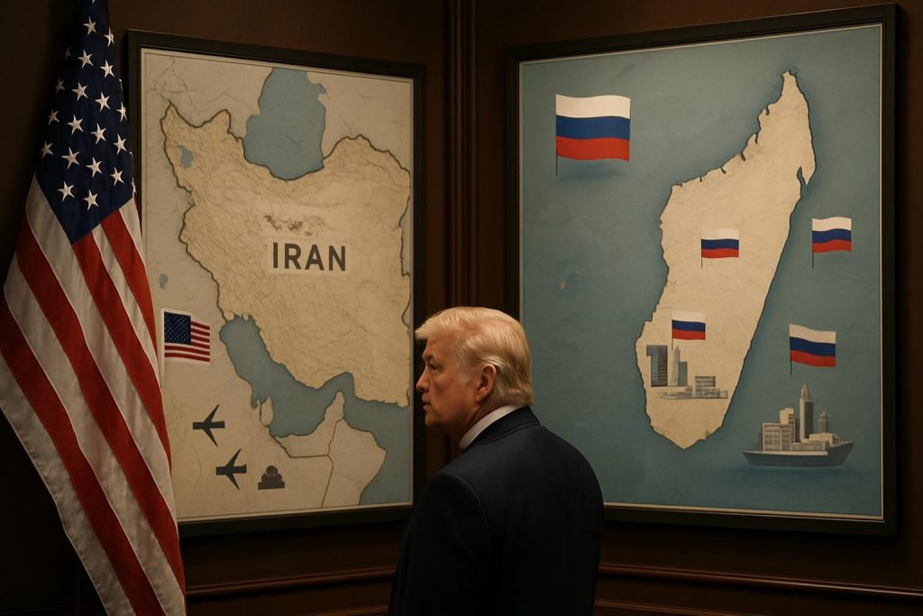 analyse géopolitique : alors que trump focalise son attention sur l'iran, la russie profite de l'occasion pour renforcer son influence stratégique à madagascar.