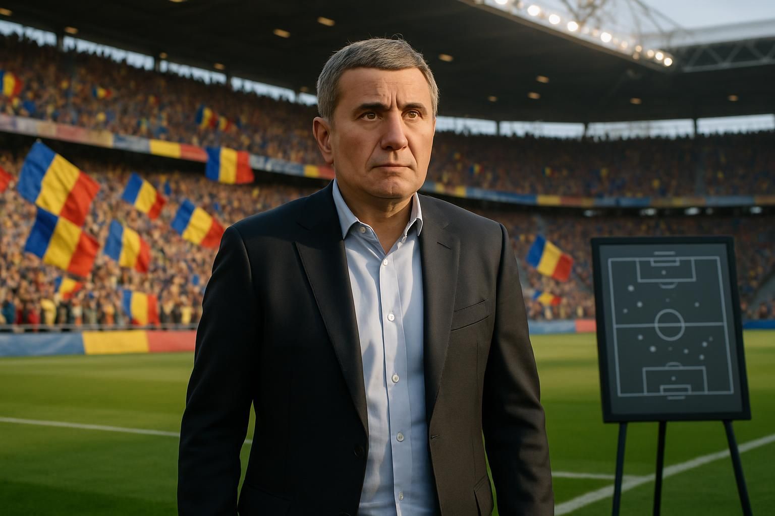 gheorghe hagi, légende du football roumain, devient l'entraîneur de la sélection nationale, prêt à guider l'équipe vers de nouveaux succès.