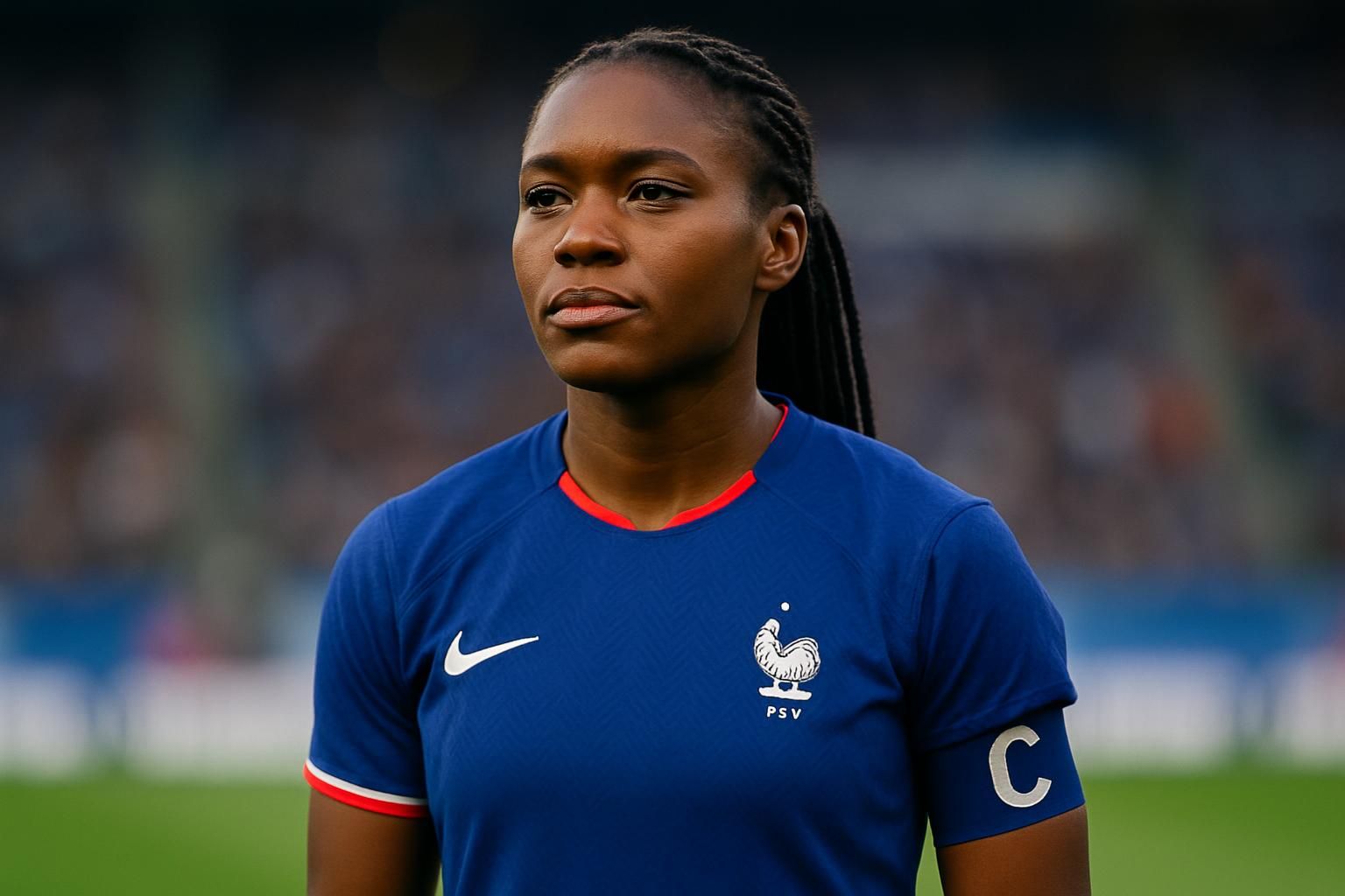 griedge mbock, capitaine de l'équipe de france féminine, partage son état d'esprit avant le match crucial contre les pays-bas, alliant confiance mesurée et absence d'inquiétude.