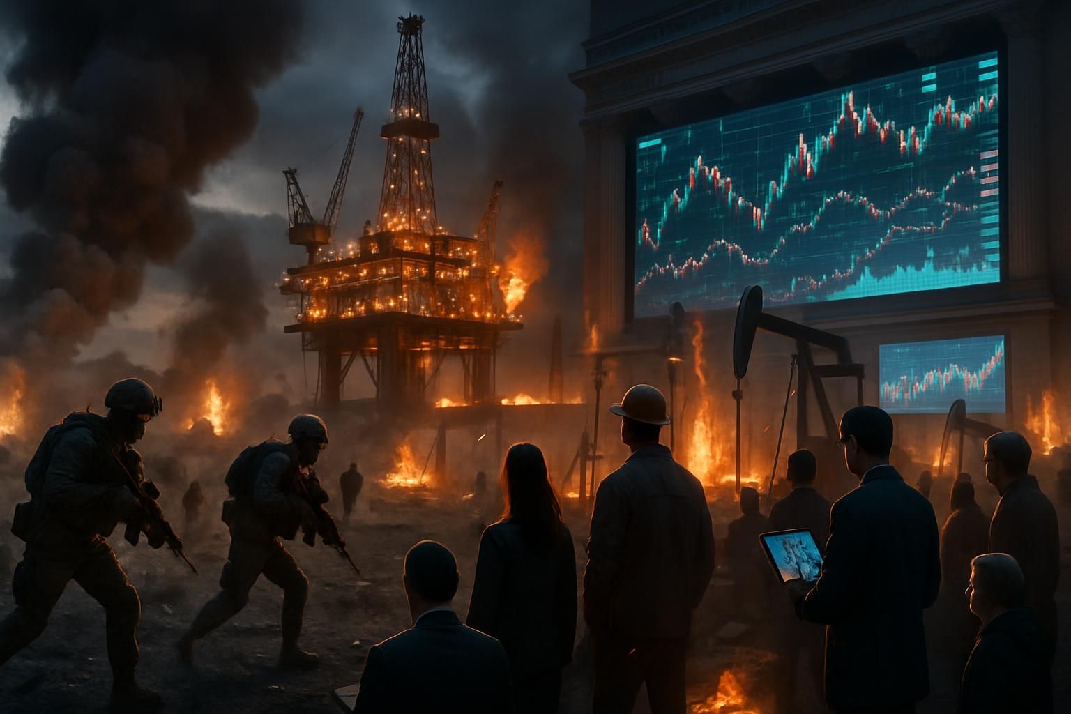 analyse des liens entre guerre, pétrole et marchés financiers, explorant les enjeux majeurs et les acteurs qui définissent gagnants et perdants dans ce contexte complexe.