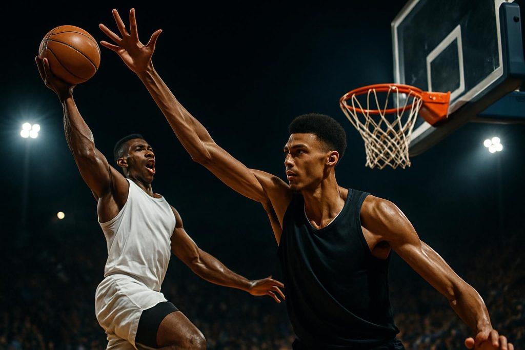 découvrez le top 10 de la nuit avec wembanyama dominant en contre-attaque et robinson impressionnant grâce à un dunk spectaculaire. revivez les meilleurs moments du match !