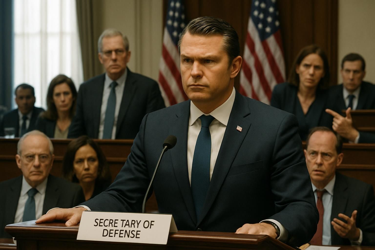 le ministre américain de la défense pete hegseth fait face aux critiques des députés démocrates concernant la politique américaine envers l'iran, suscitant un débat intense au sein du gouvernement.