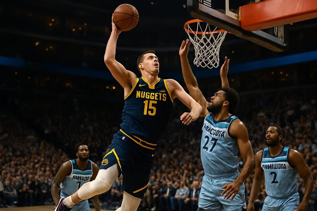 découvrez le résumé vidéo captivant du match entre les nuggets et les timberwolves, revivez les moments forts et les actions clés de cette rencontre intense.