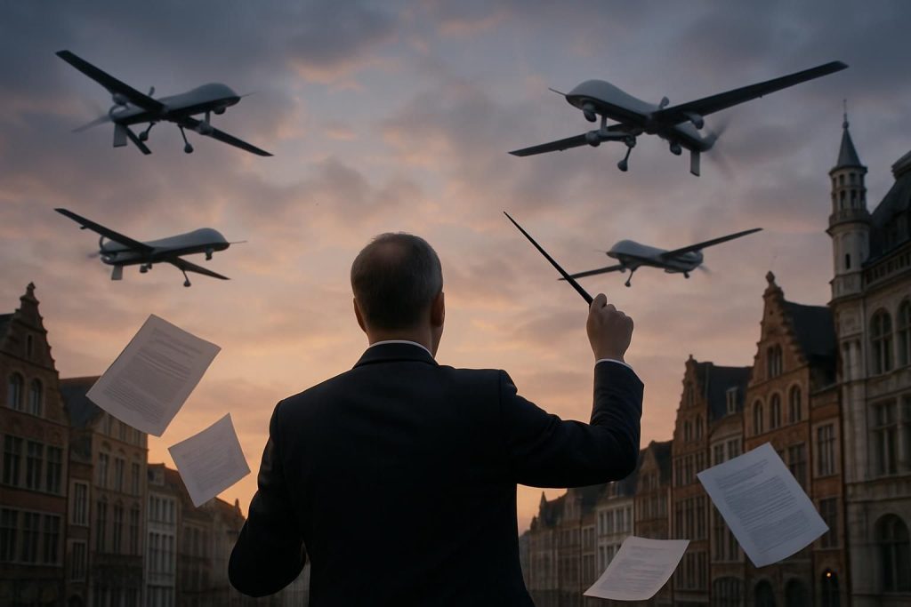 analyse des enjeux liés aux drones russes survolant la belgique et l'impact des décisions du ministre de la défense sur les appels d'offres militaires.