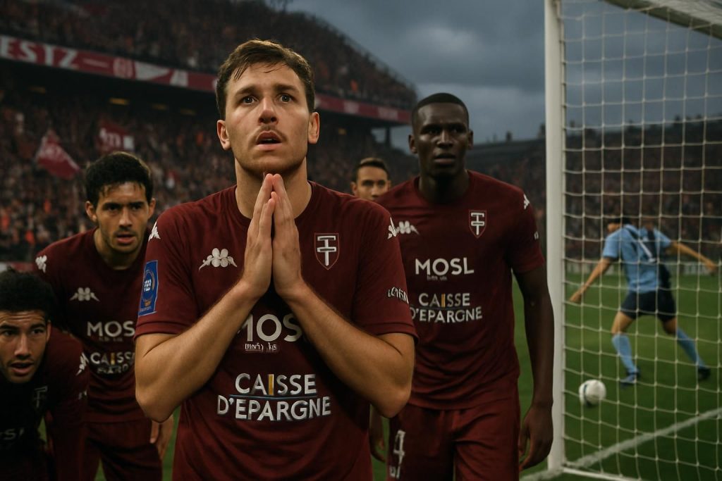 le suspense demeure autour de la relégation en ligue 2 avec metz toujours incertain, tandis que le havre manque une occasion cruciale de prendre l'avantage.