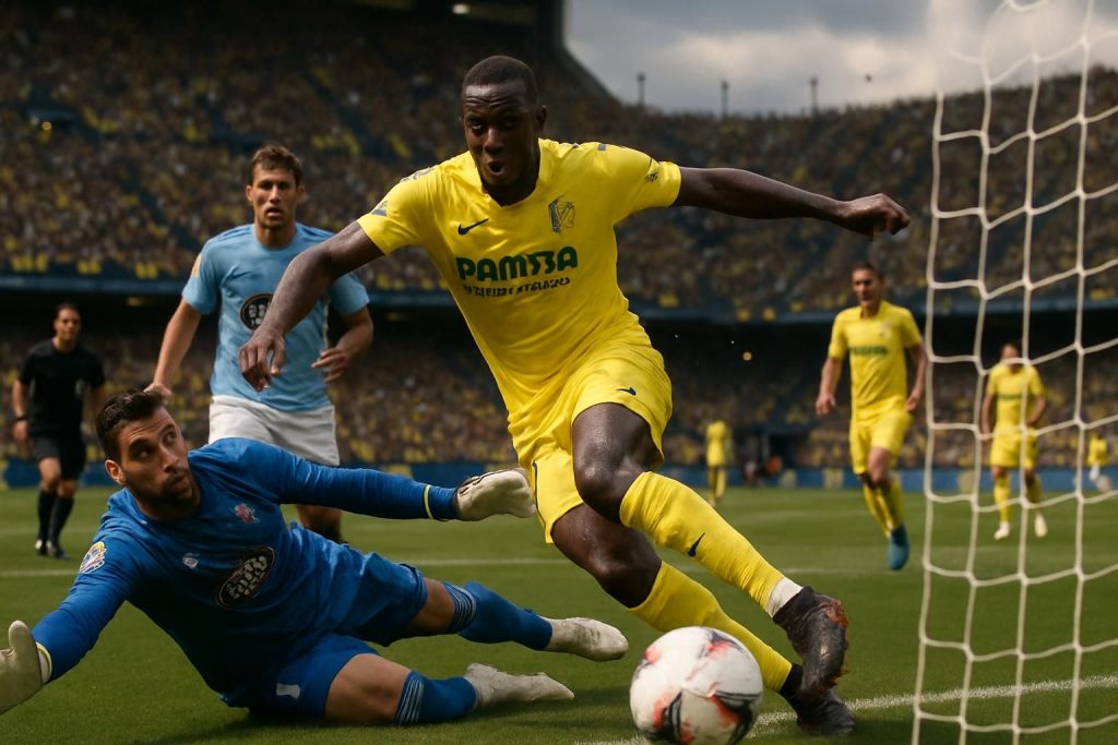 nicolas pépé marque lors de la victoire de villarreal contre le celta vigo, renforçant ainsi la troisième place du classement.