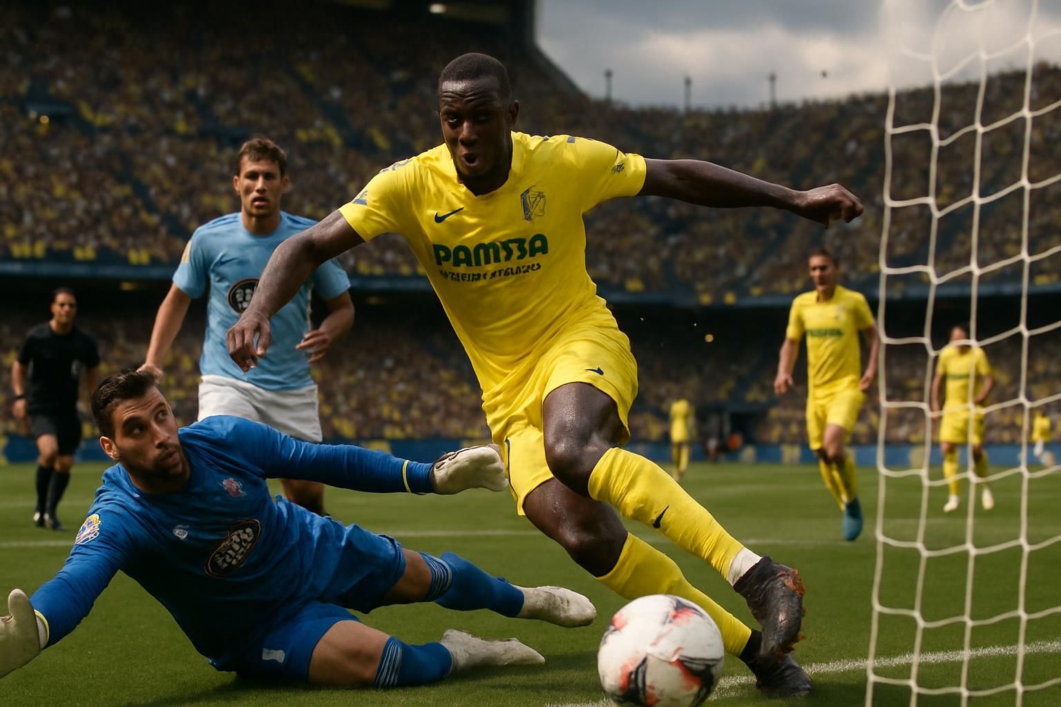 nicolas pépé marque lors de la victoire de villarreal contre le celta vigo, renforçant ainsi la troisième place du classement.