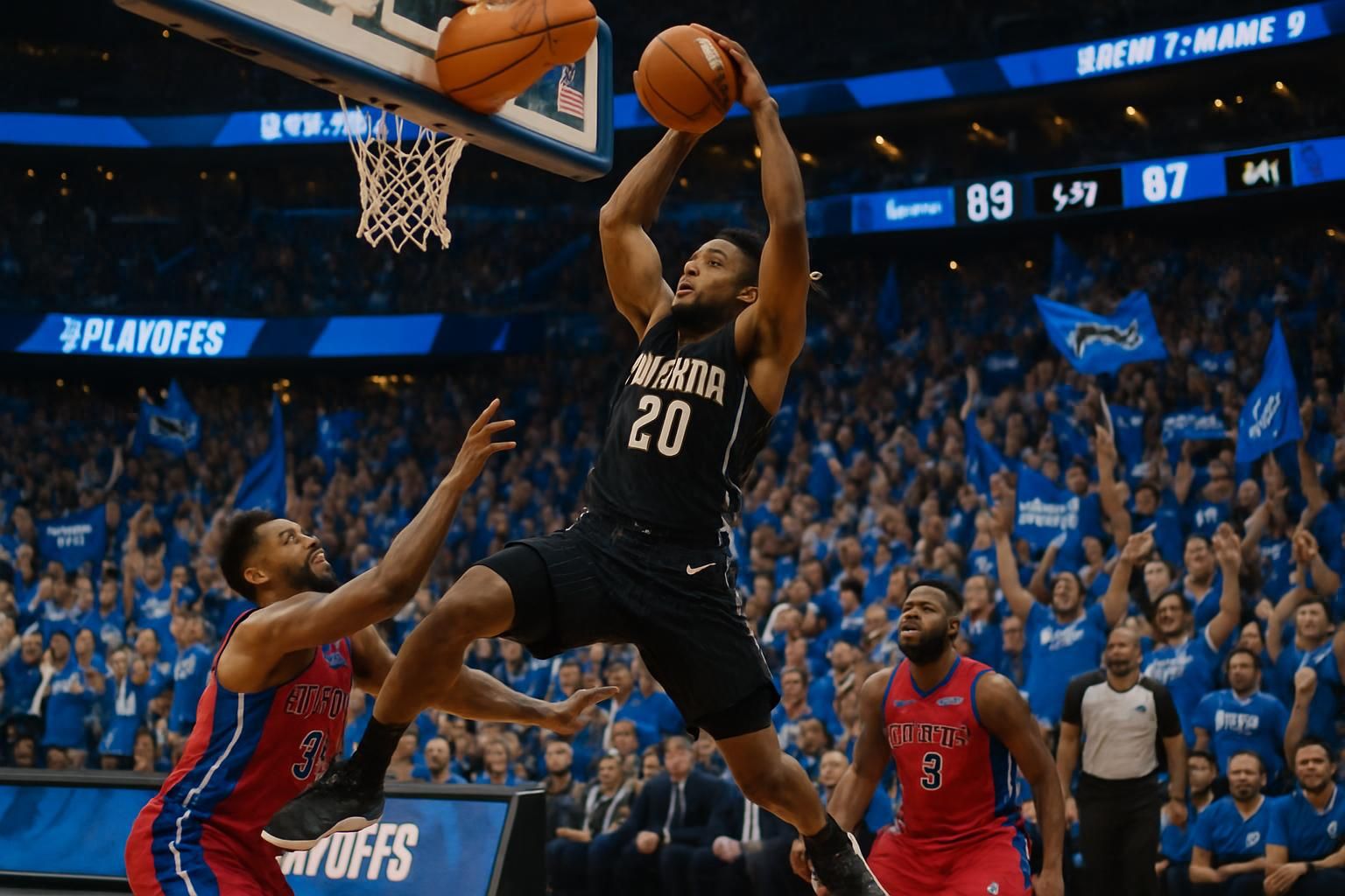 orlando prend l'avantage en s'imposant lors du troisième match décisif contre detroit au premier tour, renforçant ses chances de qualification.