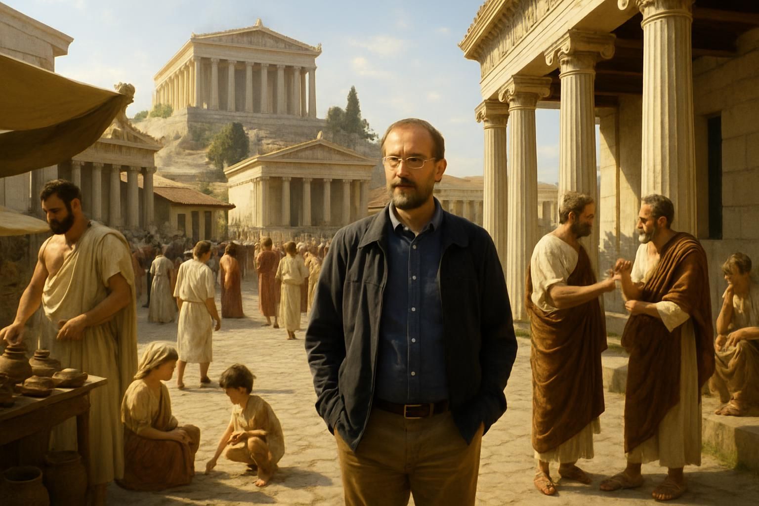 découvrez une journée typique dans l'ancienne athènes avec philip matyszak et plongez au cœur de la grèce antique pour un voyage fascinant rempli d'histoire et de culture.