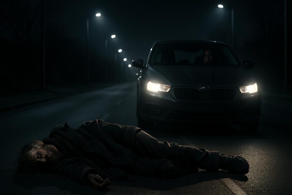 aux alentours de lille, une conductrice percute tragiquement un sans-abri allongé sur la chaussée durant la nuit, soulevant des questions sur la sécurité et la précarité.