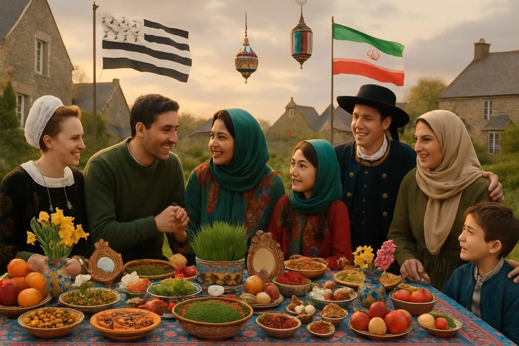 découvrez comment bretons et iraniens s'unissent pour célébrer le nouvel an perse avec émotion, célébrant la résilience et la solidarité malgré la guerre et l'exil.