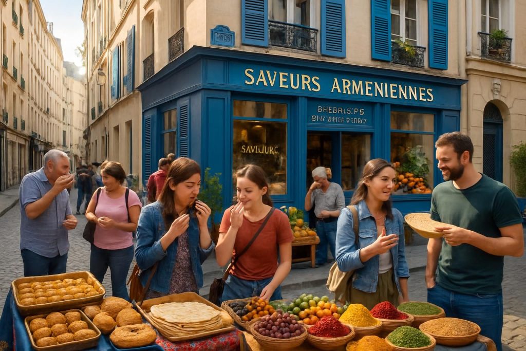 découvrez la rue bleue à paris, un voyage gourmand au cœur des saveurs arméniennes authentiques, entre spécialités traditionnelles et ambiance chaleureuse.