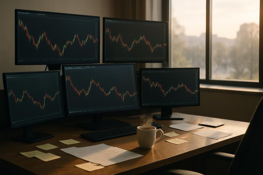 un lundi calme en apparence, prélude à des journées cruciales sur les marchés financiers où chaque décision compte.