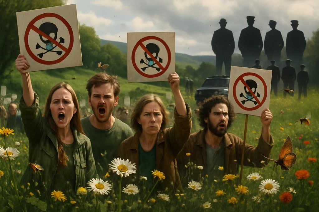 un mouvement citoyen intitulé « printemps bruyant » s'élève contre l'utilisation des pesticides, dénonçant un pouvoir jugé de plus en plus autoritaire et appelant à une action écologique et démocratique.