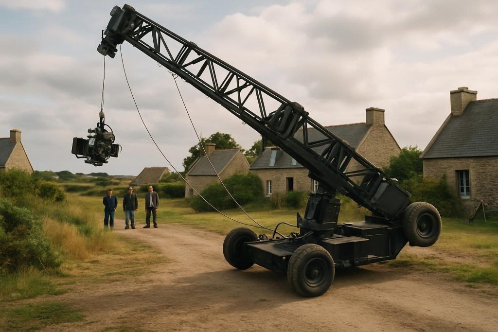 une grue chavire pendant le tournage d'un film en bretagne, heureusement sans causer de blessés ni de dégâts. découvrez les détails de cet incident surprenant.