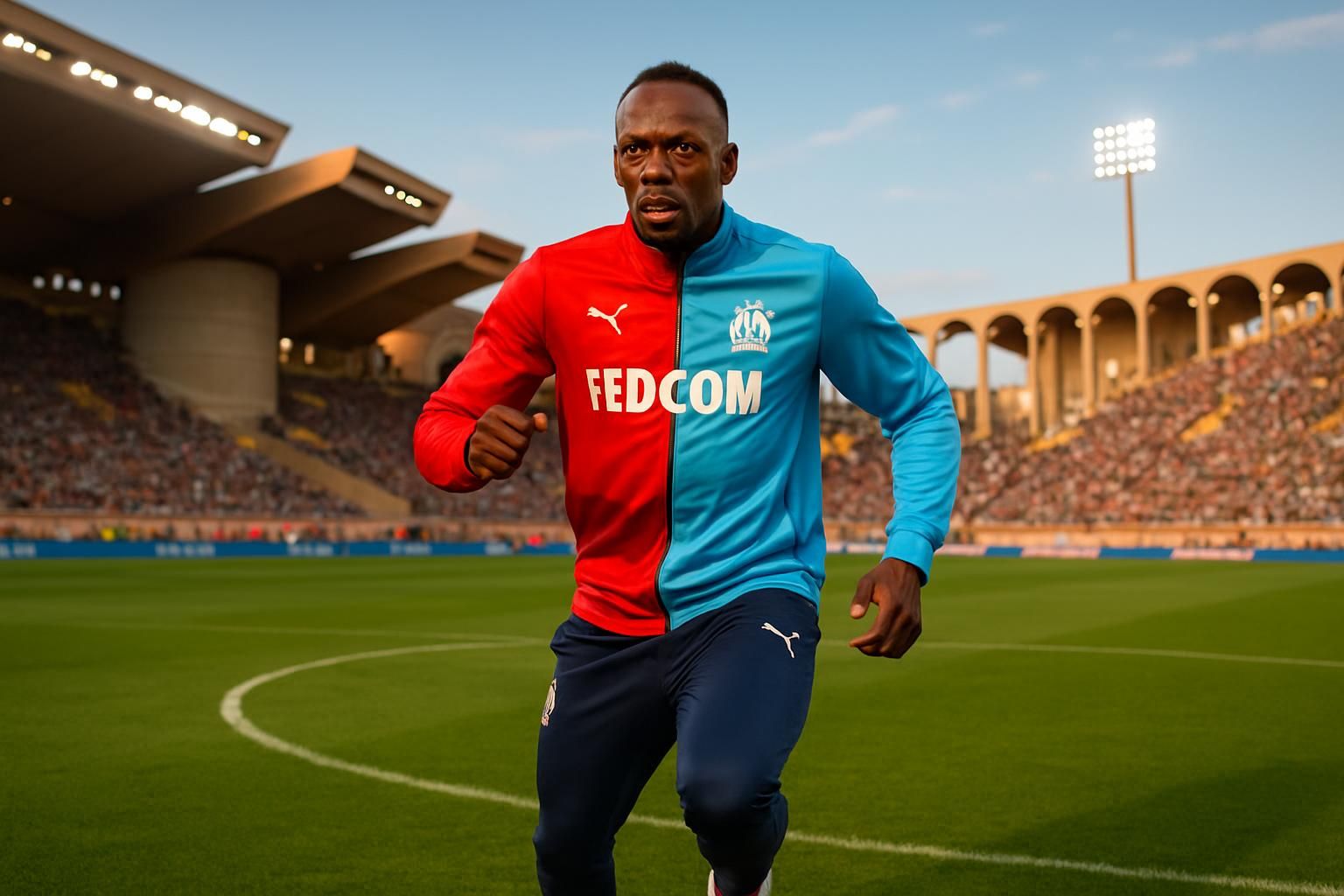 usain bolt, icône du sprint mondial, donnera le coup d'envoi du match de ligue 1 entre monaco et l'om, un événement sportif à ne pas manquer.