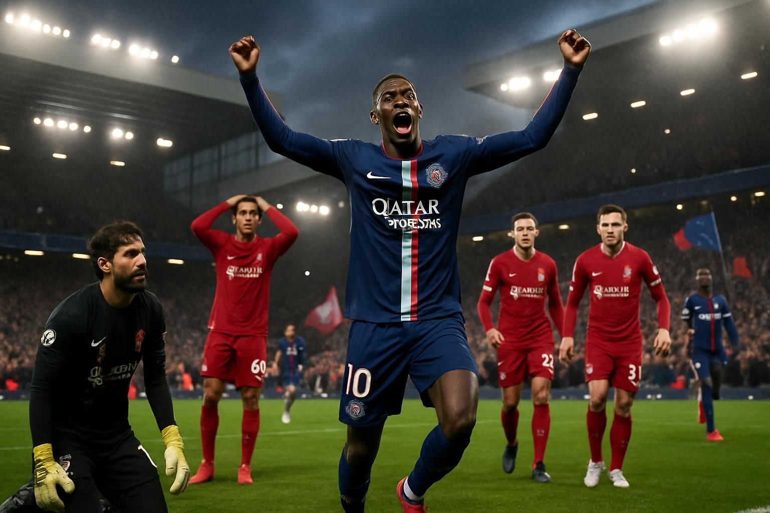 revivez la rencontre intense entre liverpool et le psg où ousmane dembélé, sous haute tension, a offert la victoire décisive aux parisiens dans une ambiance électrique.