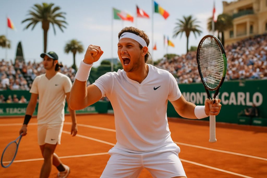valentin vacherot élimine lorenzo musetti et se qualifie pour les huitièmes de finale à monte-carlo, réalisant une performance incroyable lors de ce tournoi prestigieux.