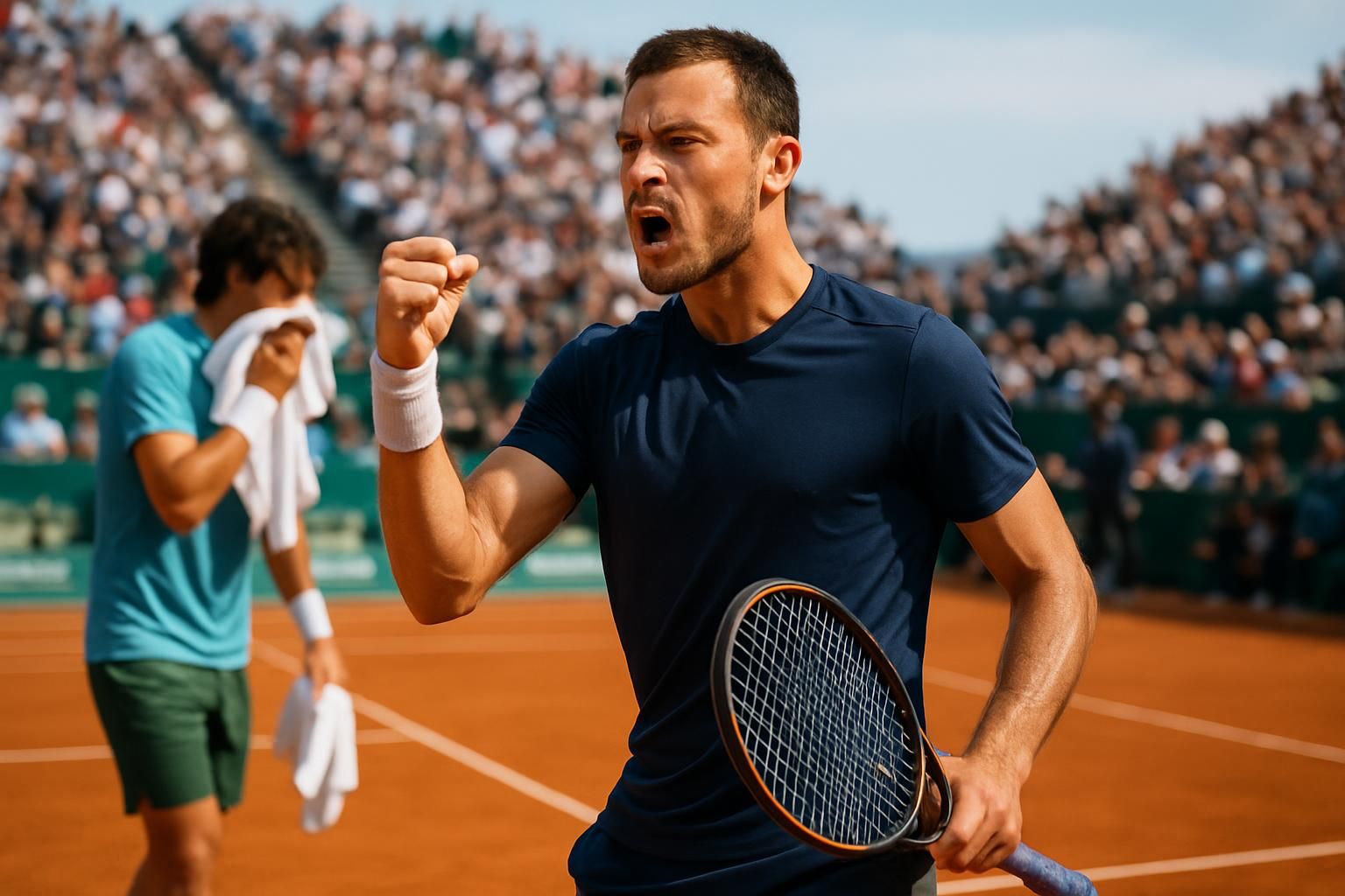 valentin vacherot réalise une remontée spectaculaire face à juan manuel cerundolo au masters 1000 de monte-carlo, s'imposant 7-5, 0-2 après un début de match compliqué.