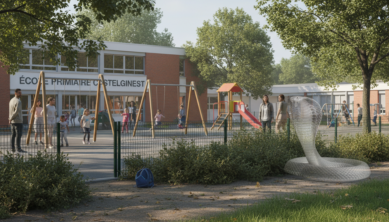 À Castelginest, les écoles rouvrent malgré la disparition inquiétante d’un cobra venimeux : une situation déroutante