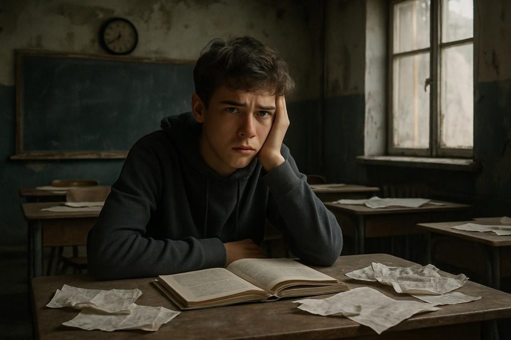 découvrez les enjeux actuels de l'apprentissage à travers le regard d'un fils confronté aux défis d'une crise éducative profonde.
