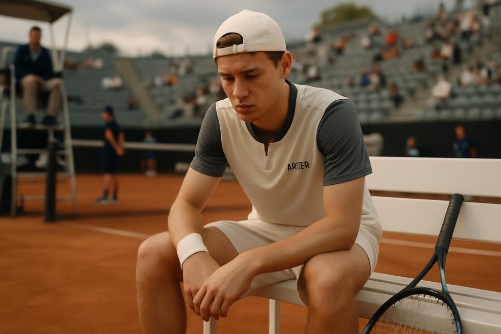 arthur fils forfait dès son premier match au masters 1000 de rome, mettant un coup d'arrêt à sa préparation à deux semaines de roland-garros.