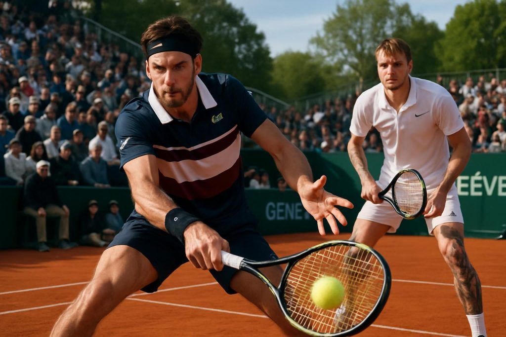 arthur rinderknech éliminé en quarts de finale à genève après une performance impressionnante d'alexander bublik.