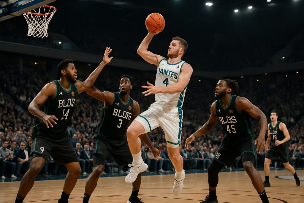 nantes s'impose face à blois en basket-ball élite 2 et maintient ses ambitions pour accéder à la betclic élite cette saison.