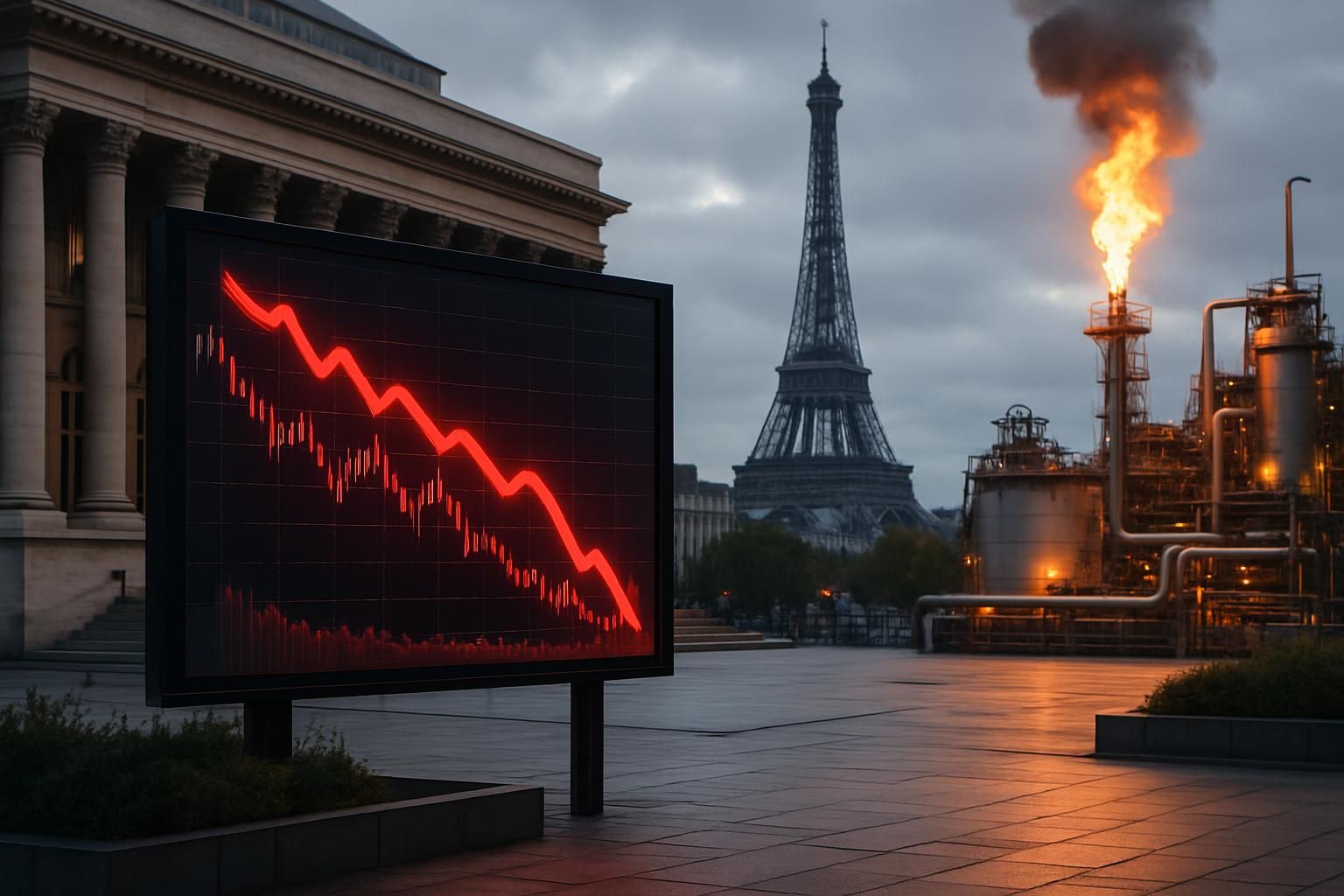 suivez l'évolution du marché à la bourse de paris : le cac40 poursuit sa baisse tandis que le prix du pétrole connaît une reprise à la hausse.