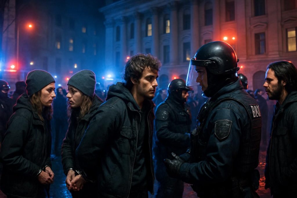découvrez les détails des cinq comparutions immédiates et des quatorze prolongations de garde à vue survenues après les manifestations interdites, avec un focus sur les mesures judiciaires prises.