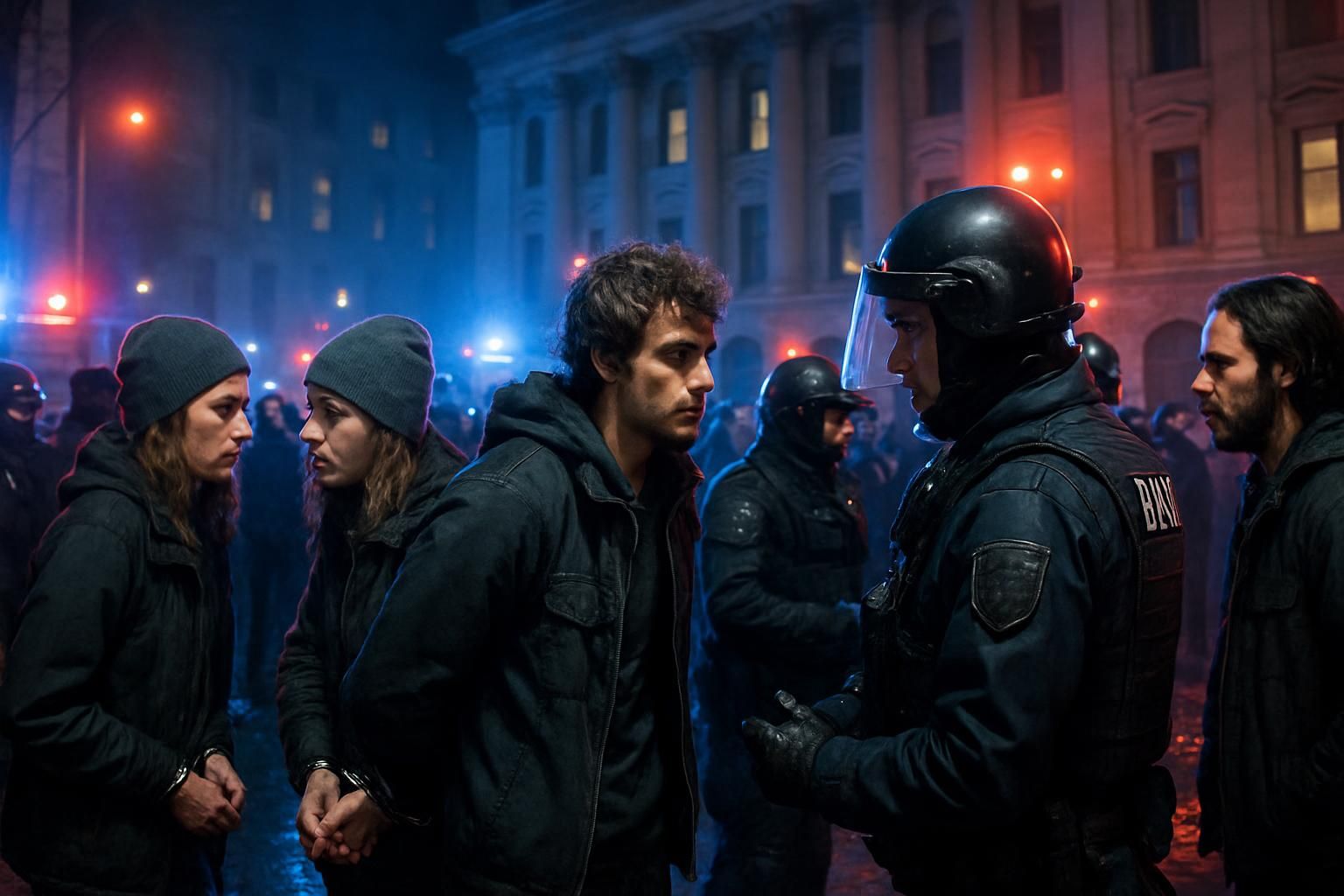 découvrez les détails des cinq comparutions immédiates et des quatorze prolongations de garde à vue survenues après les manifestations interdites, avec un focus sur les mesures judiciaires prises.