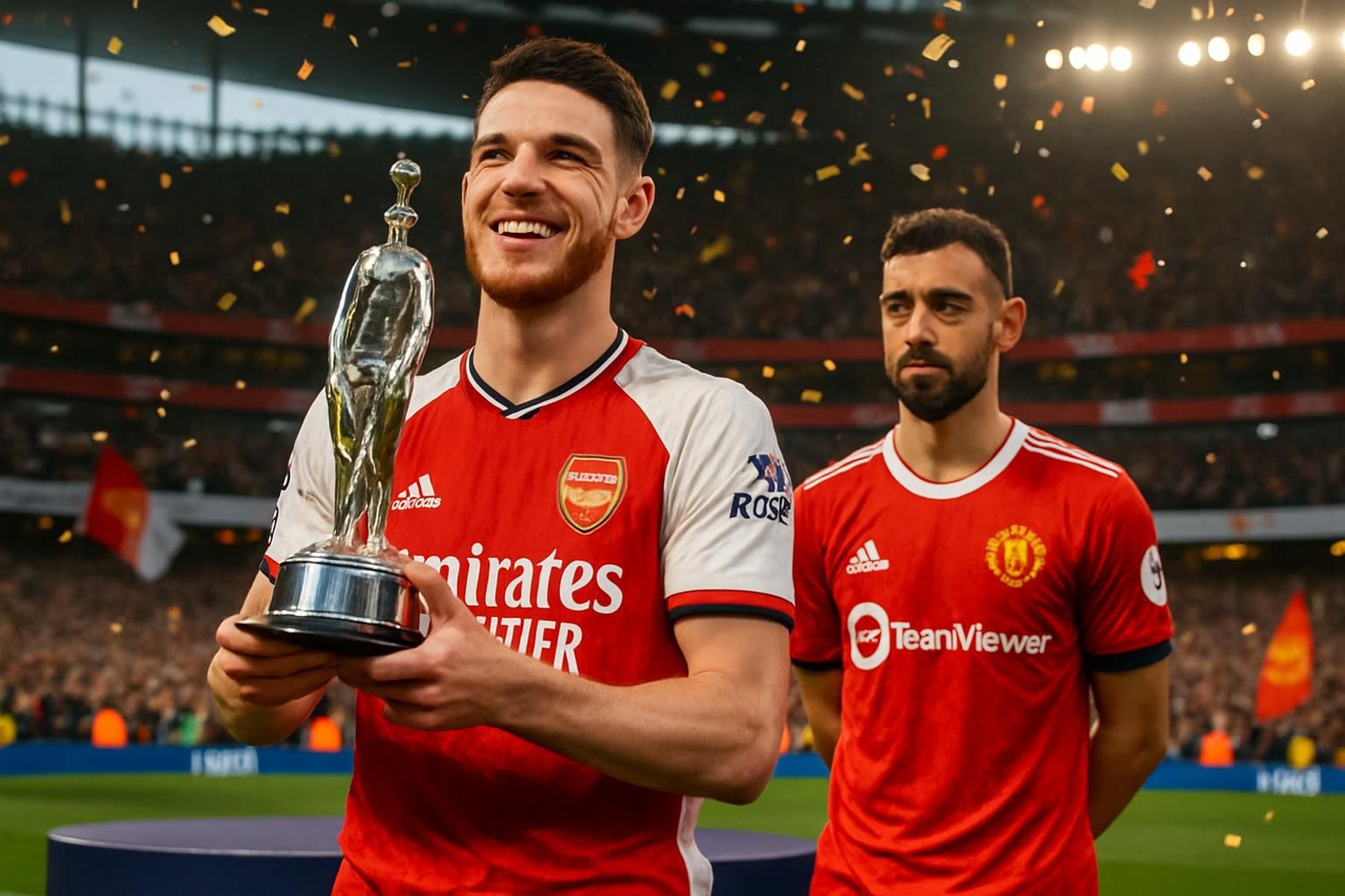 Declan Rice sacré meilleur joueur de la saison en Premier League par la BBC, devançant Bruno Fernandes