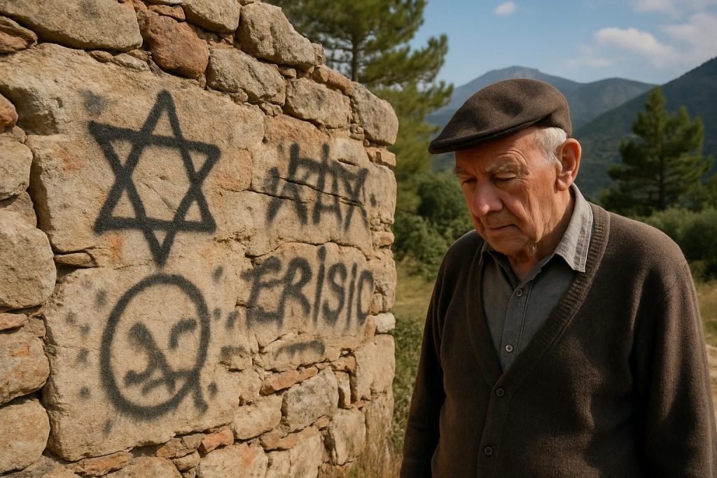 des inscriptions antisémites ont été découvertes dans les pyrénées-orientales. un retraité de 82 ans a reconnu être l'auteur de ces actes inacceptables, suscitant une vive émotion dans la région.