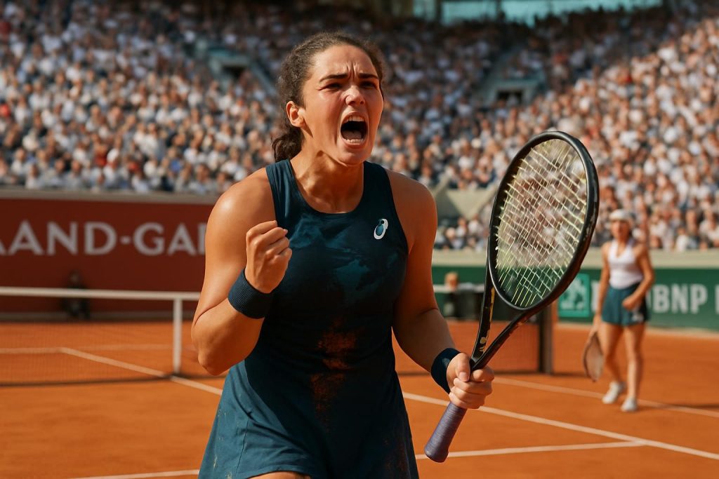 diane parry s'impose brillamment à roland-garros après un début difficile et un changement de dernière minute sur le court chatrier, affrontant avec courage une adversaire en pleine forme.