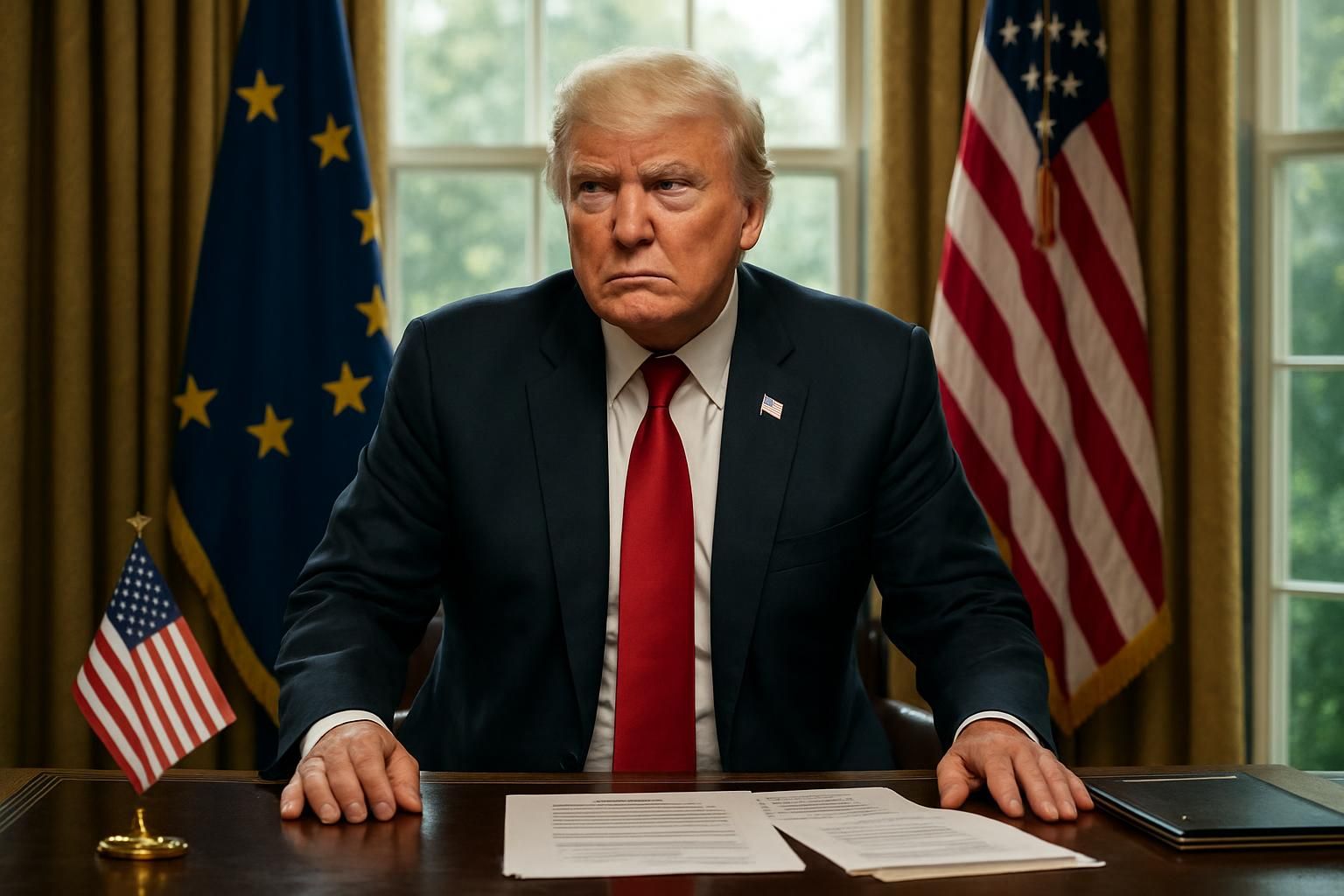 donald trump impose le 4 juillet comme date limite à l'union européenne pour finaliser l'accord commercial avec les états-unis, mettant en lumière les négociations cruciales entre les deux régions.