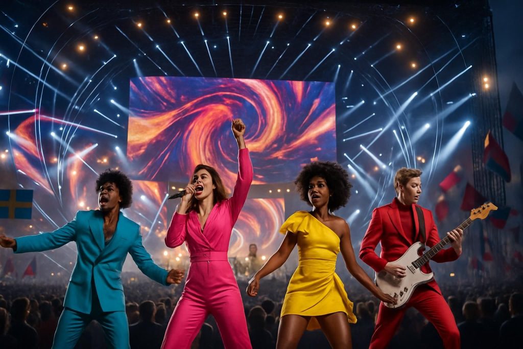 découvrez comment l'eurovision 2026 transforme la scène musicale en un véritable théâtre où se jouent des enjeux politiques majeurs, mêlant performances artistiques et tensions géopolitiques.
