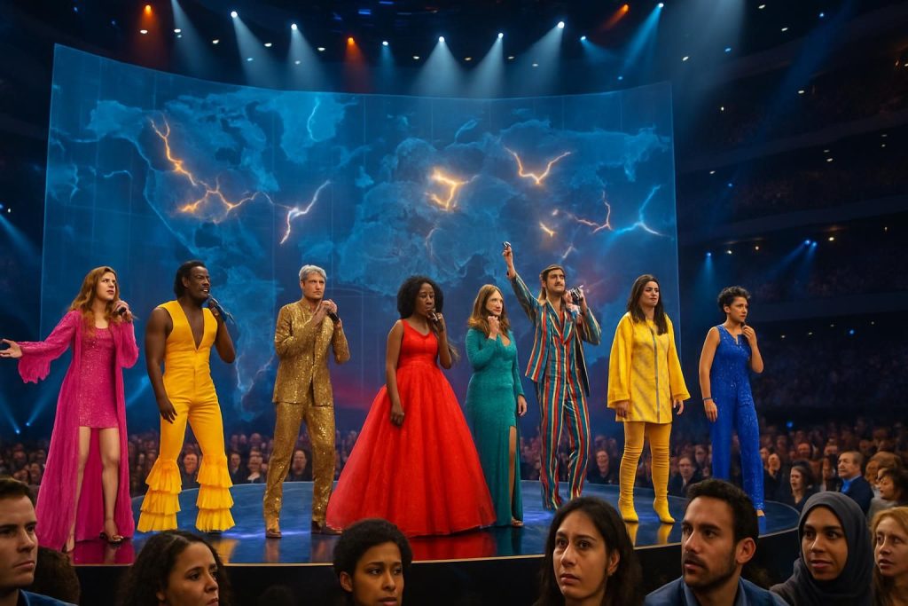 découvrez comment le concours eurovision, malgré son statut apolitique, est inévitablement influencé par les tensions géopolitiques actuelles, mêlant musique et enjeux internationaux.