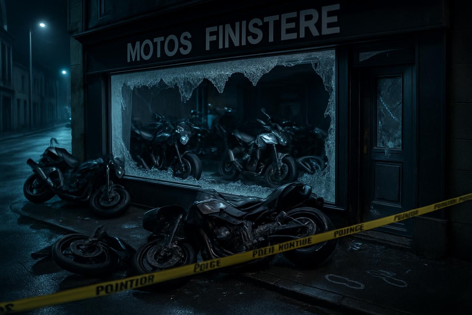 un magasin de motos dans le finistère a été la cible d'un cambriolage spectaculaire, causant un bilan de pertes considérable. découvrez les détails de l'affaire et les réactions des victimes.
